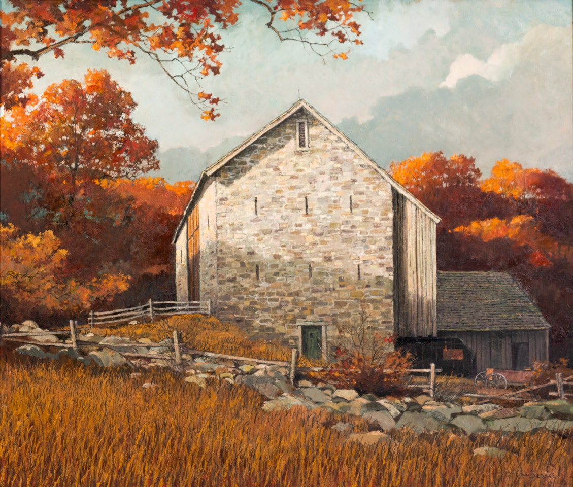 White Barn by Eric Sloane