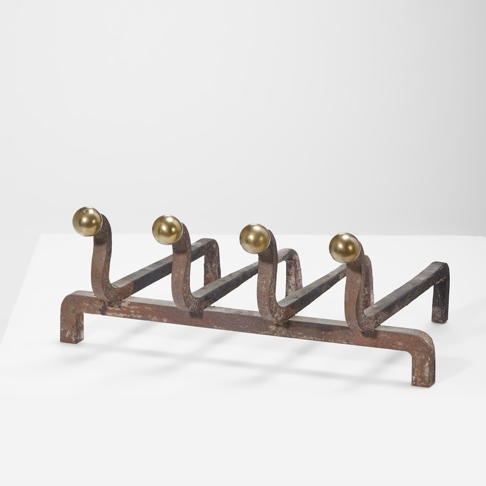 'BOULE' ANDIRON, CIRCA 1945 by Jean Royere