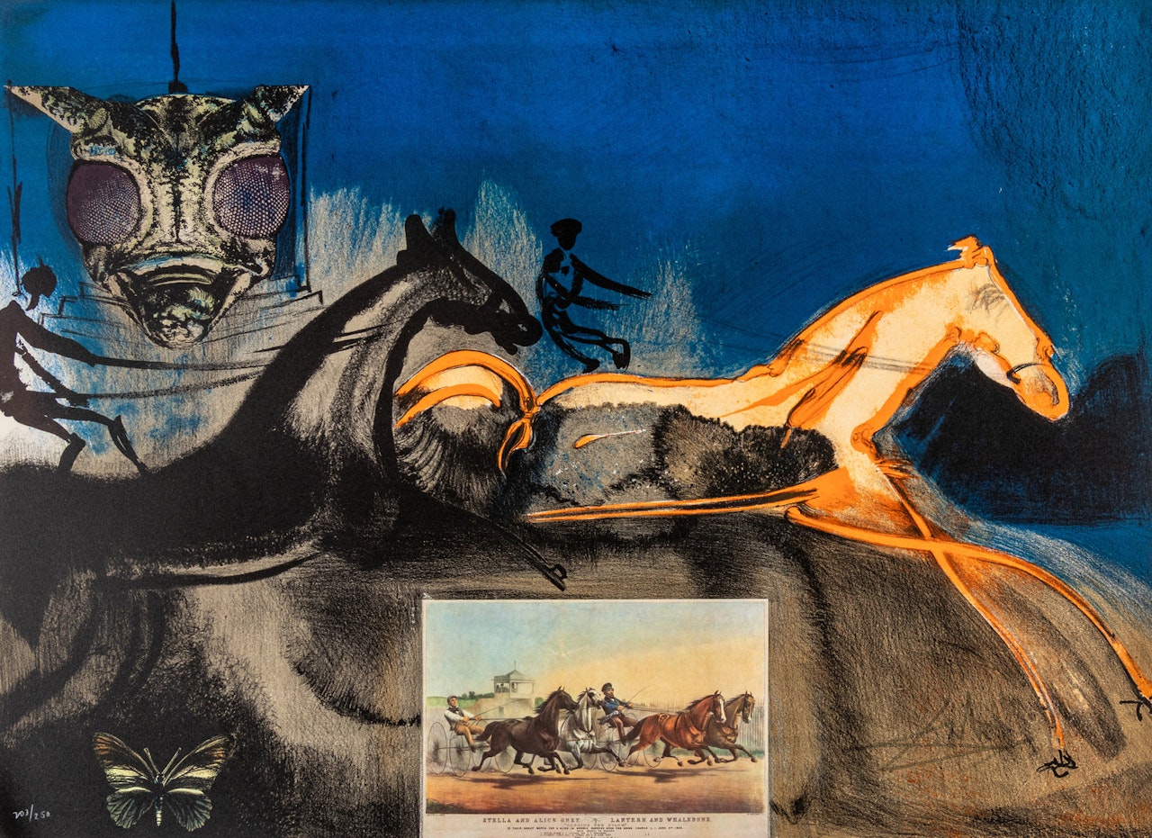 American Trotting Horses No. 2, from Currier & Ives as Interpreted by Salvador Dali by Salvador Dali