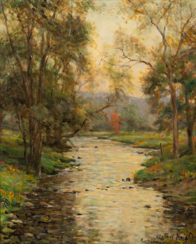 River Landscape by Louis Aston Knight
