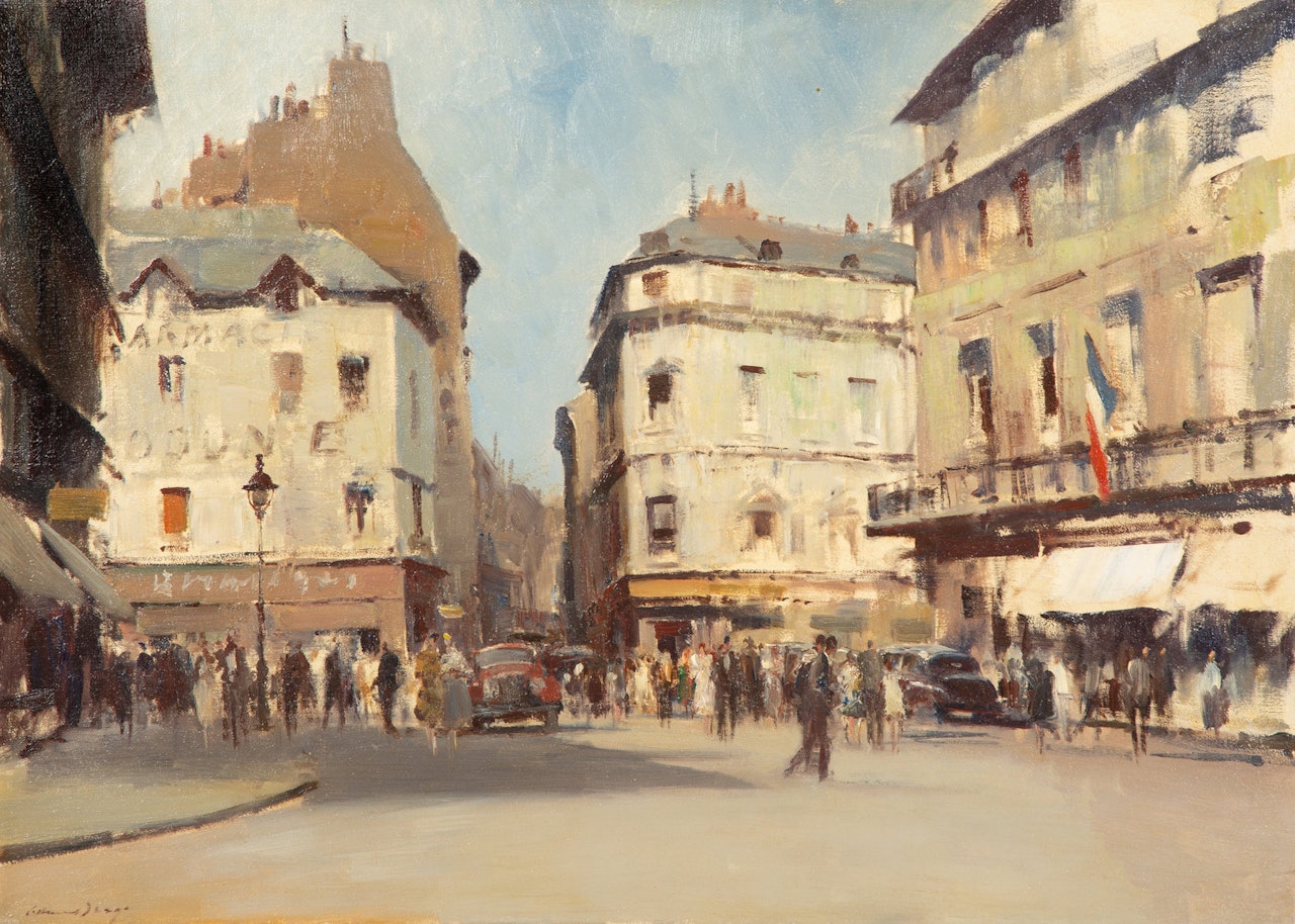 Rue du Pont-Neuf, Paris by Edward Seago