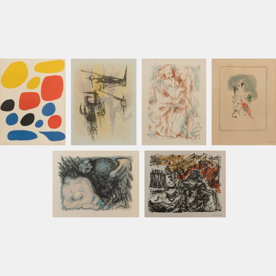 A group of six prints from the Flight portfolio by Various Artists