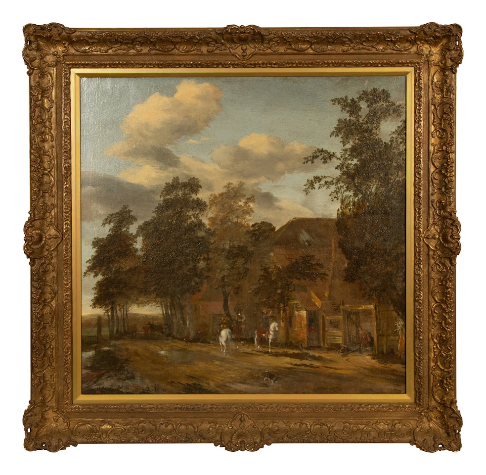 Travelers Halting at an Inn by Dutch School