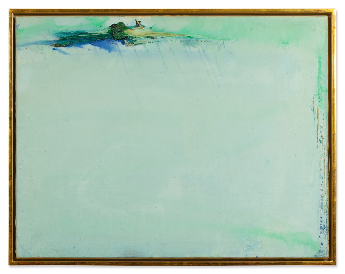 Gris bleu pâle tache verte Loire by Olivier Debre