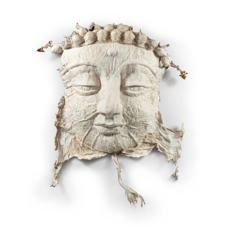Cowskin Buddha Face no. 12 by Zhang Huan