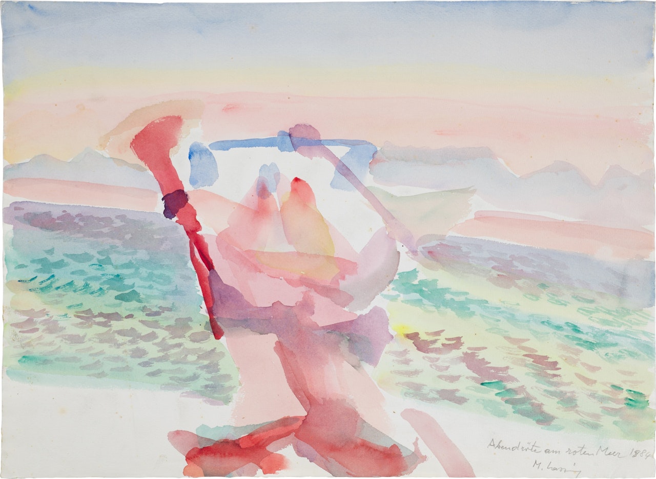 Abendröte am roten Meer by Maria Lassnig