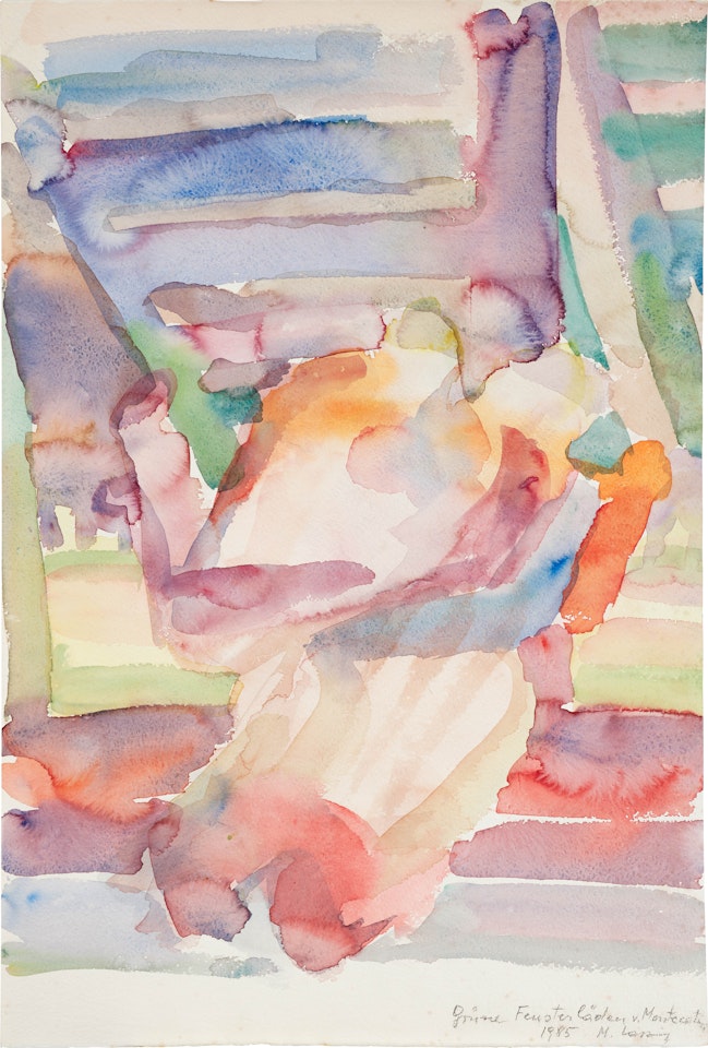 Grüne Fensterläden v. Montecatini by Maria Lassnig