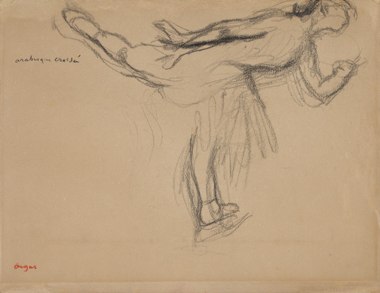 Danseuse, arabesque croisée by Edgar Degas