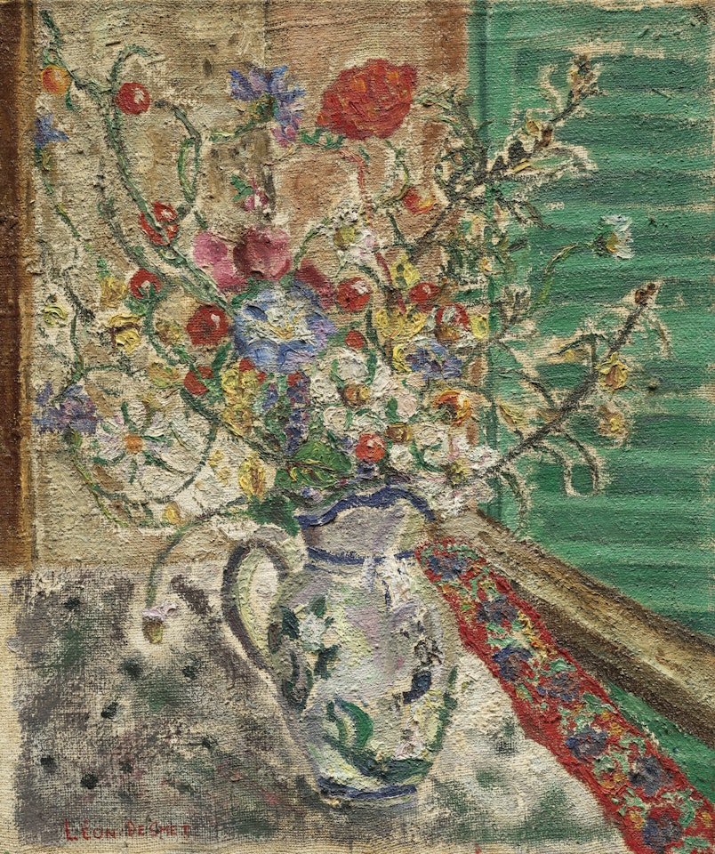 Nature morte aux fleurs by Leon de Smet