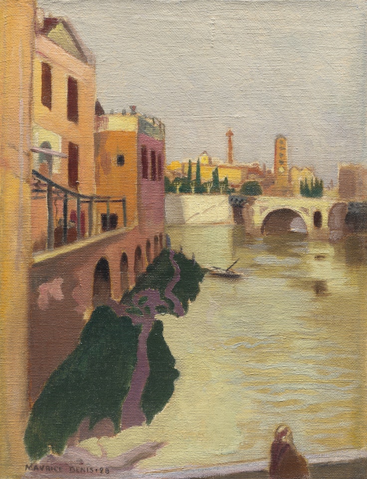 Île du Tibre ou île San Bartolomeo, Rome by Maurice Denis