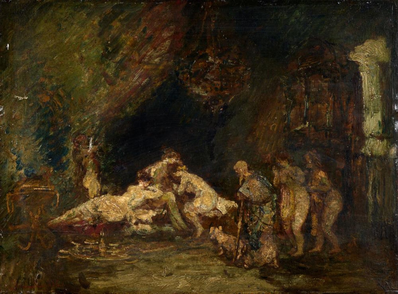 La tentation de Saint-Antoine by Adolphe Monticelli