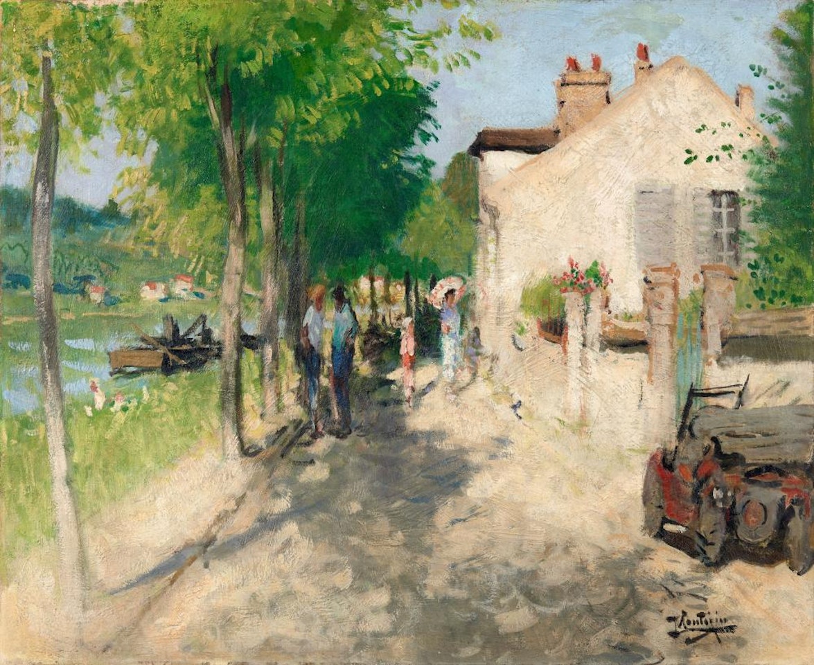 Le quai de la Croix Blanche  by Pierre Eugène Montezin