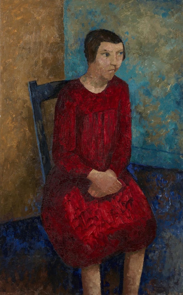 Jeune fille en rouge by William Scott
