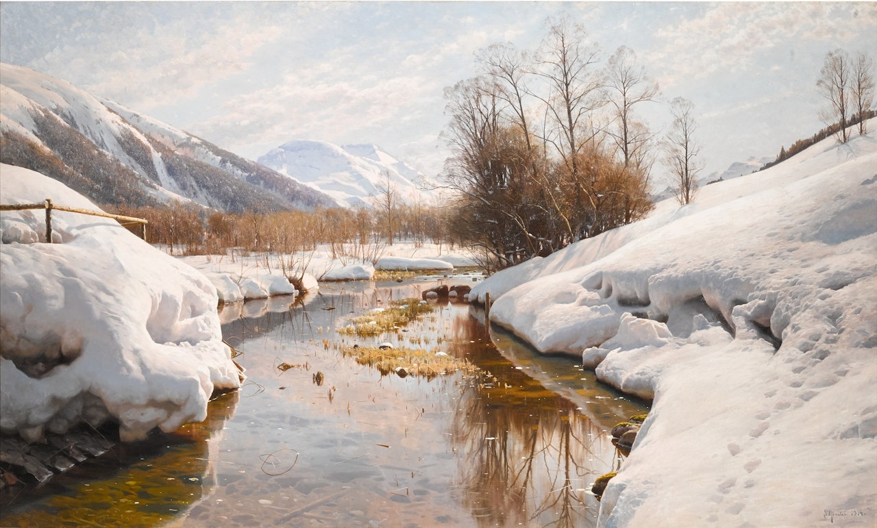 Winter Sun in the Engadin by Peder Mork Monsted