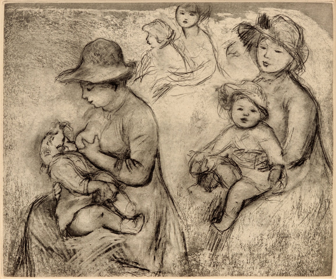 Trois esquisses de maternity (Three Studies of Motherhood) by Pierre-Auguste Renoir