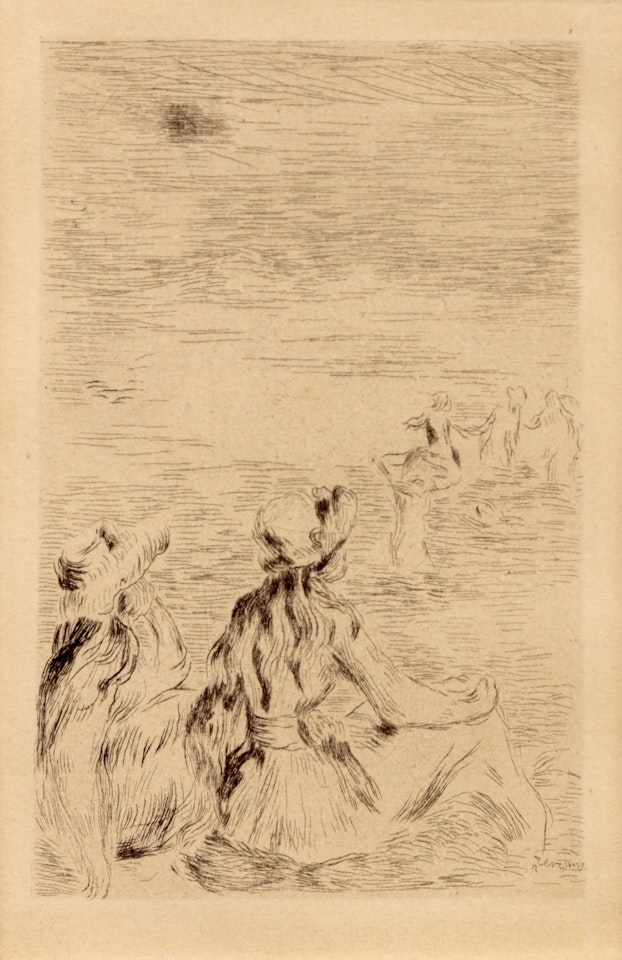 Sur la plage, à Berneval by Pierre-Auguste Renoir