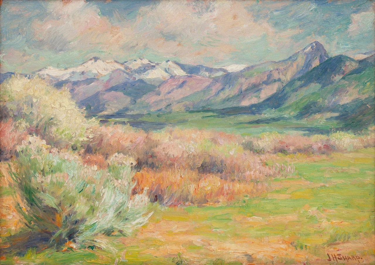 Wild Plum Blossoms (Spring in Taos) by Joseph Henry Sharp