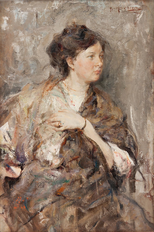 Study of a Woman (Portrait of Elena Konstantinovna Luksch-Makowsky) by Nicolai Fechin