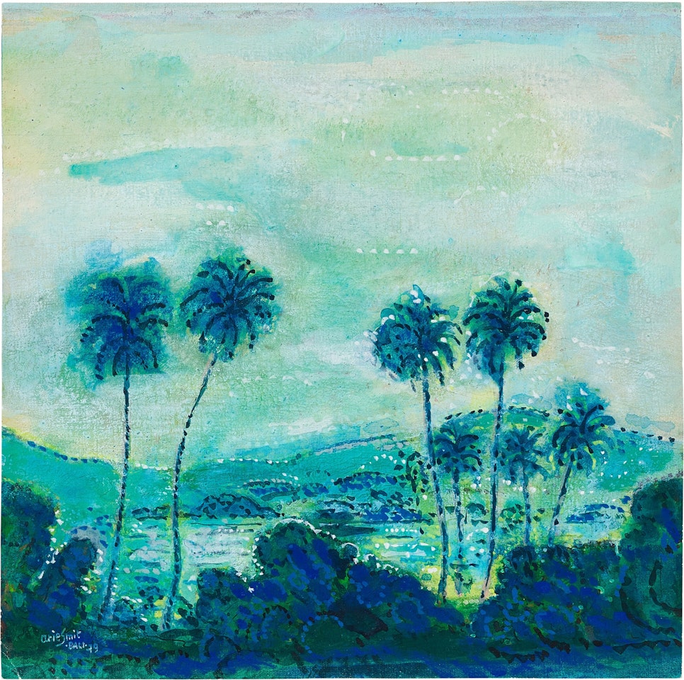 Coconut Trees in a Landscape  by Arie Smit