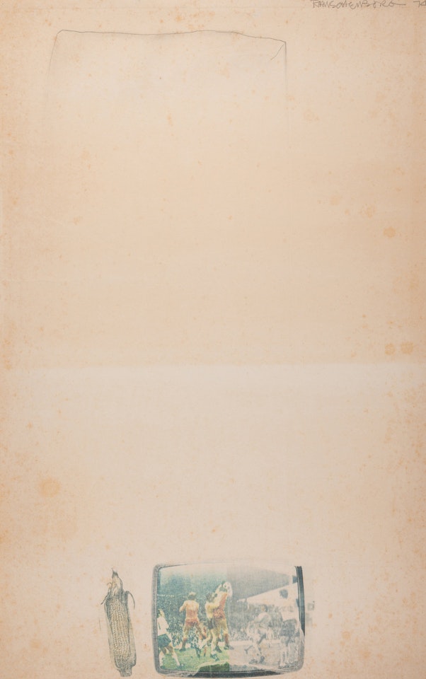 Untitled (Ear of Corn, TV soccer) by Robert Rauschenberg