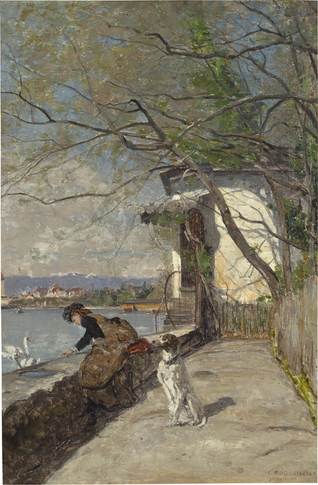 Le repas des cygnes, 1883 by François Bocion