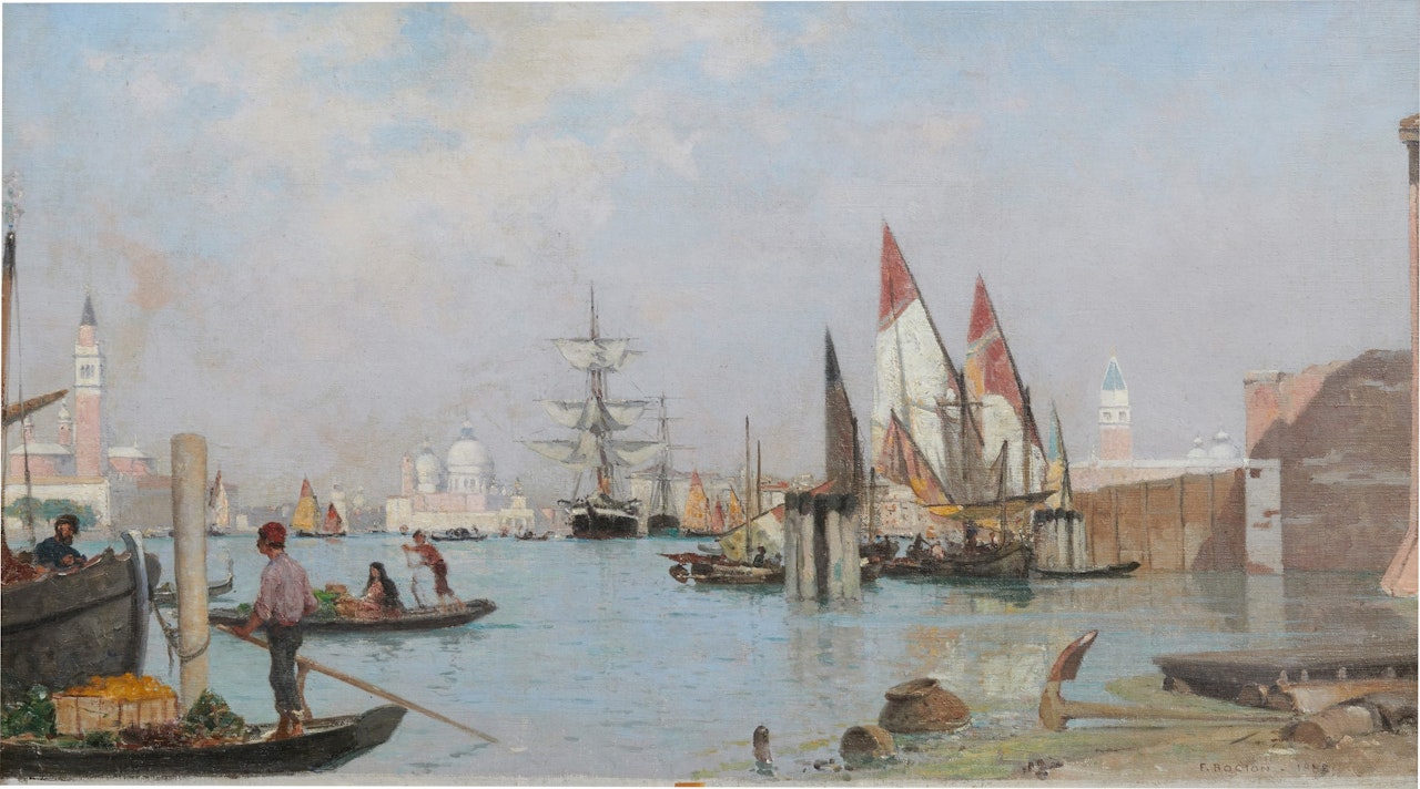 Le port de Venise, 1882 by François Bocion
