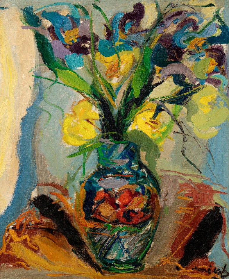 Bowl of Irises by Emmanuel Mané-Katz