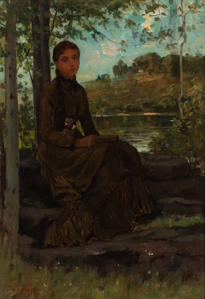 Lady with a Book by Willard Leroy Metcalf
