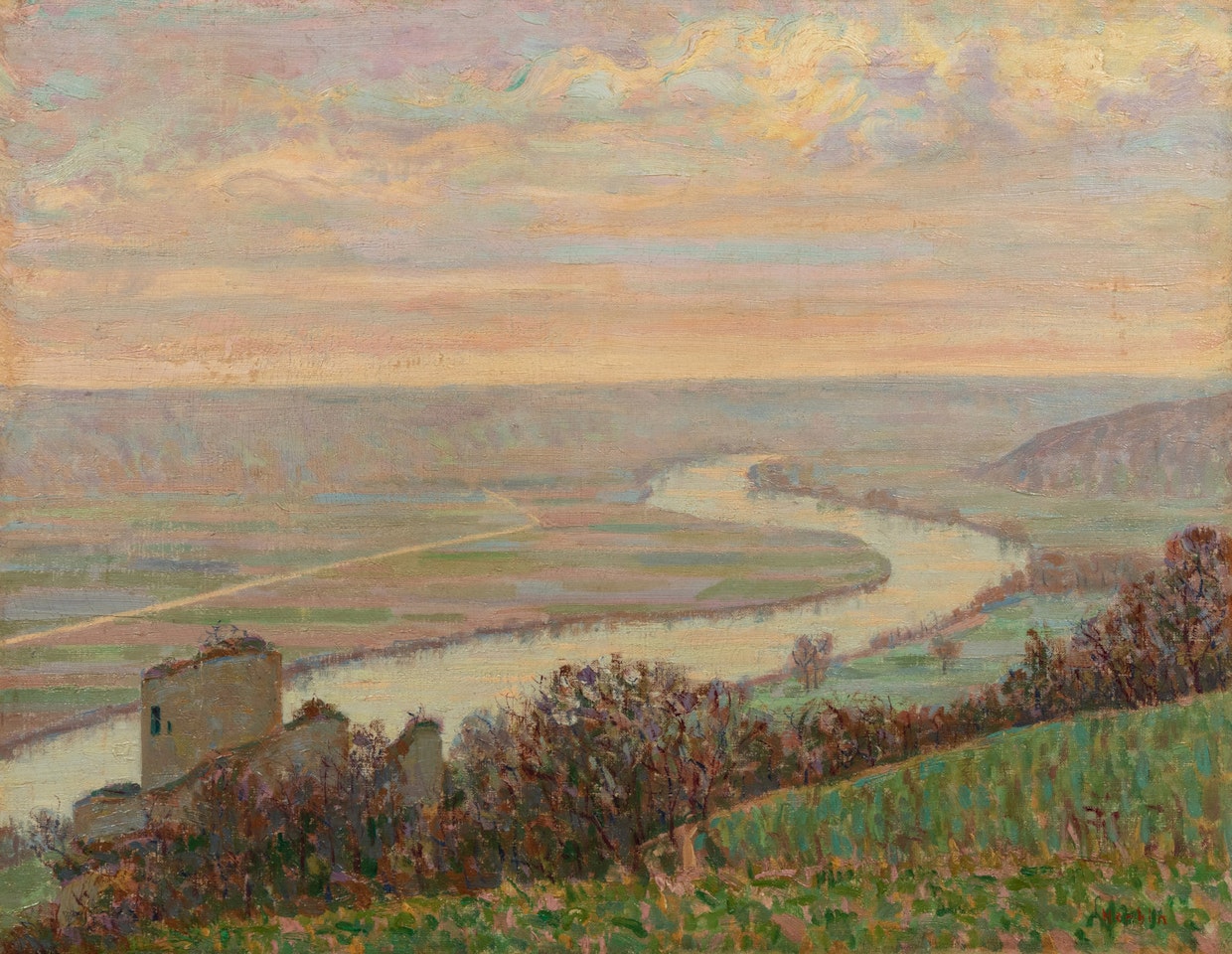 Château de la Roche-Guyon by Auguste Herbin