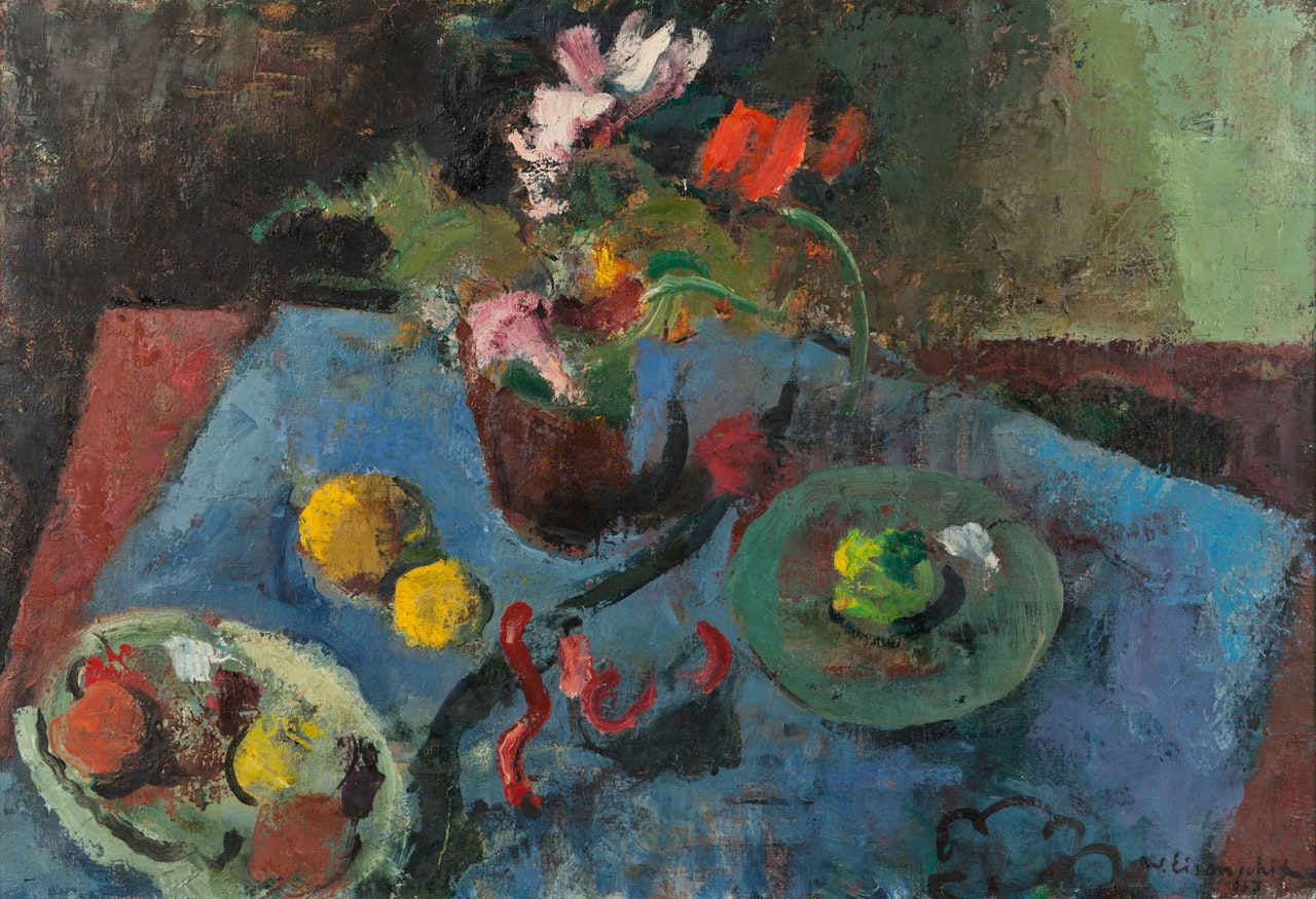 Untitled (Still Life with Fruit and Flowers) by Willy Eisenschitz