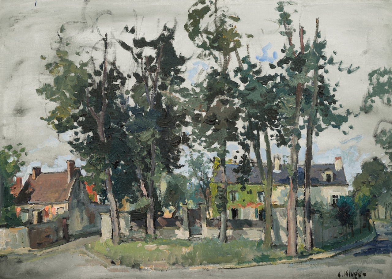 Cottages and Trees by Constantin Kluge
