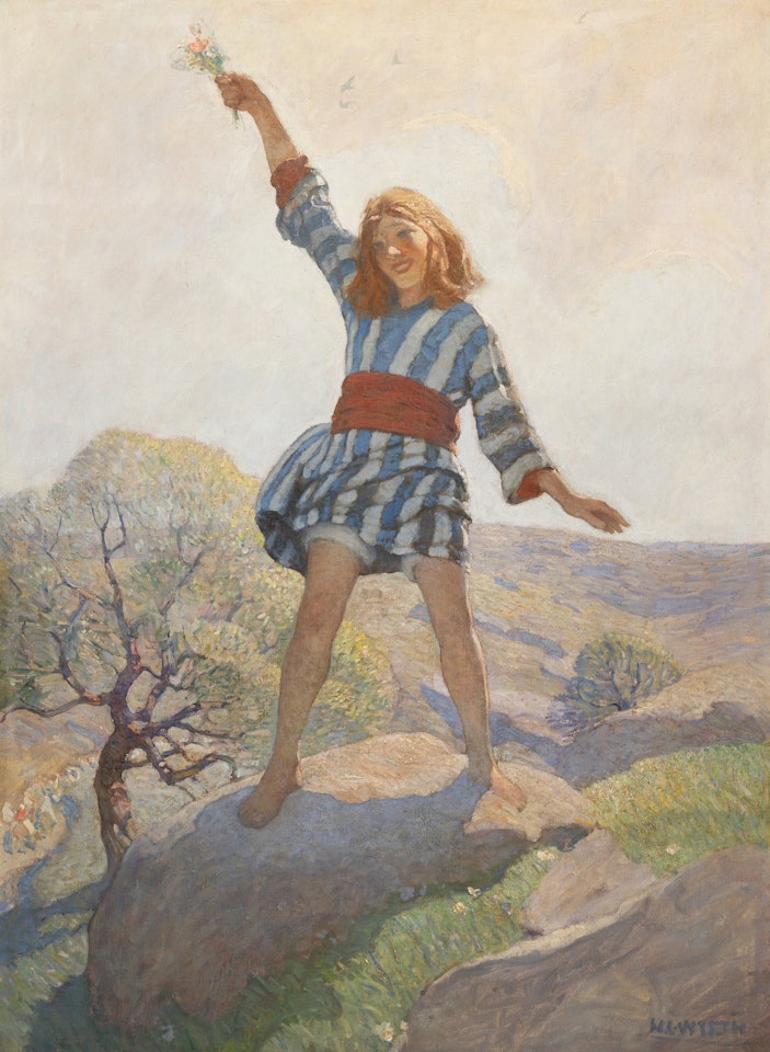 Leaping from Rock to Rock in Sheer Delight by Newell Convers Wyeth