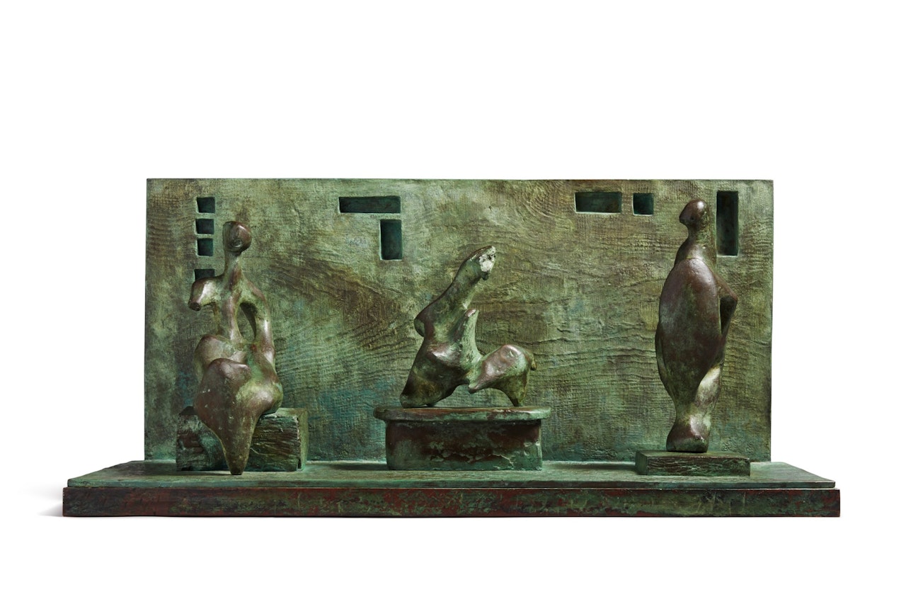 Three Motives Against Wall No. 1 by Henry Moore