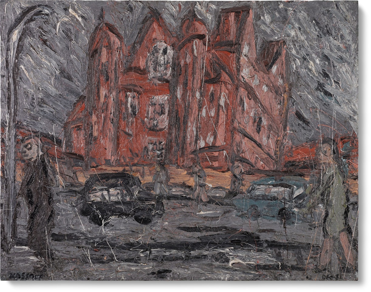School Building, Willesden, Winter 1981 by Leon Kossoff