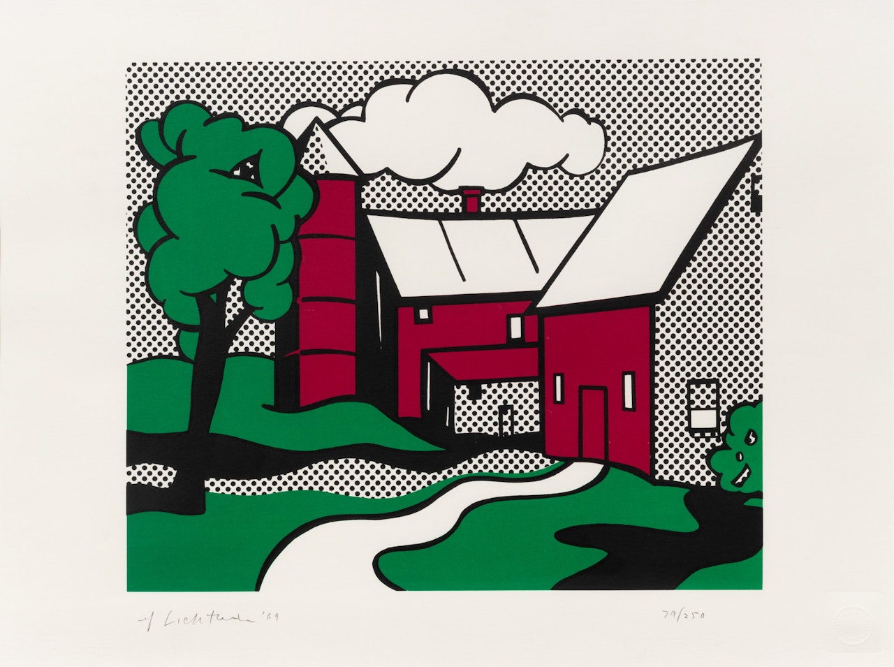 Red Barn by Roy Lichtenstein