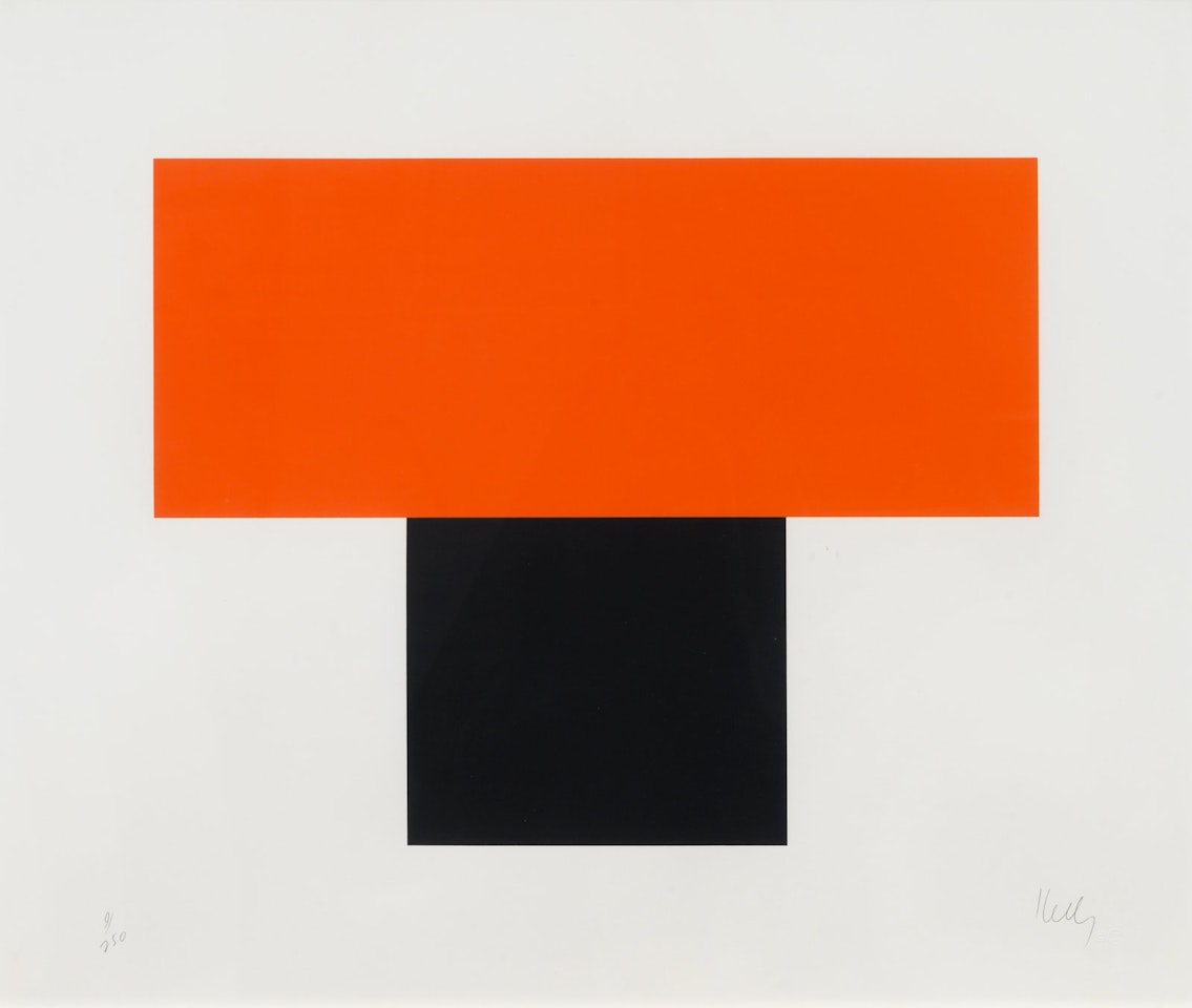 Red-Orange Over Black by Ellsworth Kelly