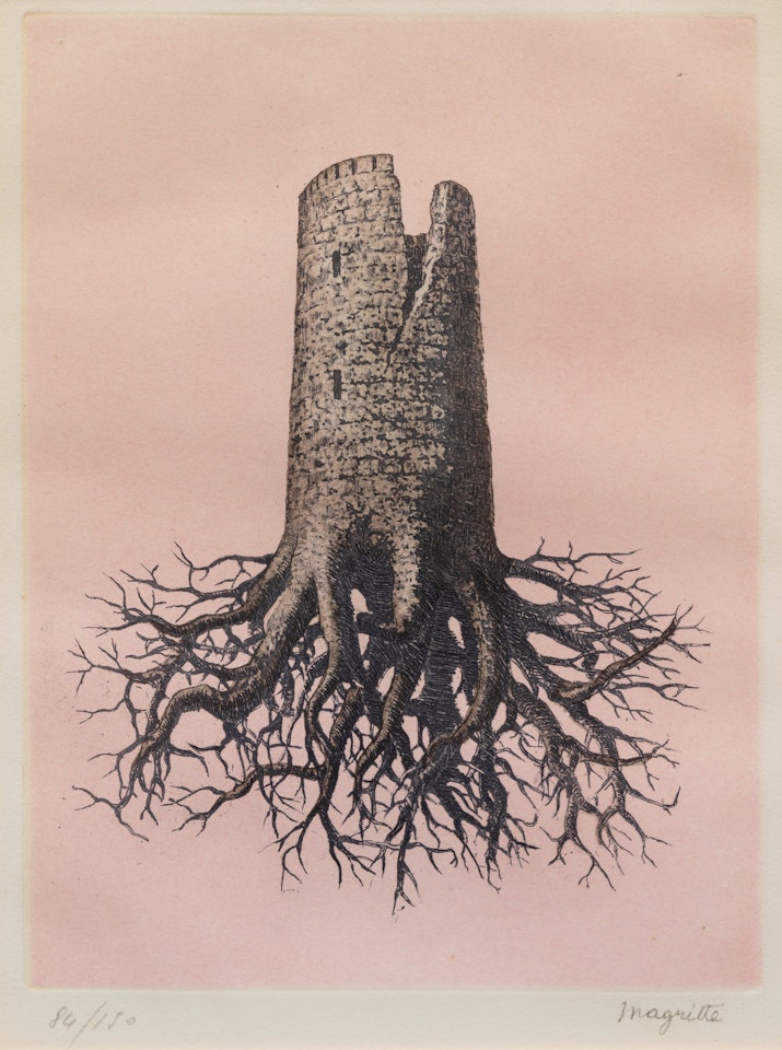 La Folie Almayer, (Plate III from Le Lien de Paillé, by Louis Scutenaire) by René Magritte