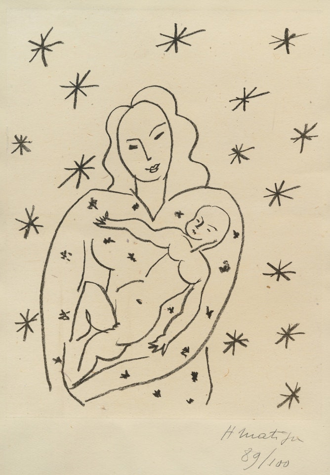 Vierge et Enfant sur fond Etoile (Virgin and Child on Starry Ground) by Henri Matisse