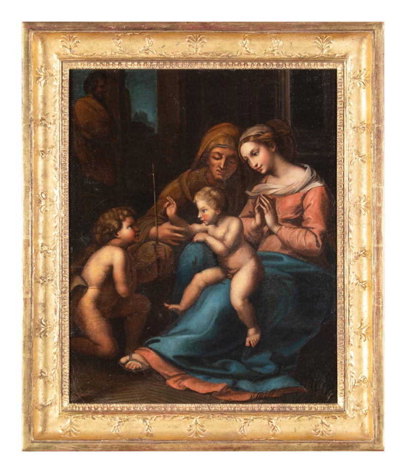 Religious Scene Depicting Mary, Jesus, Elizabeth and John by Continental School