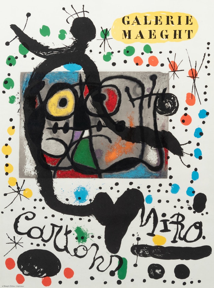 Galerie Maeght Exhibition Poster for Cartons by Joan Miró
