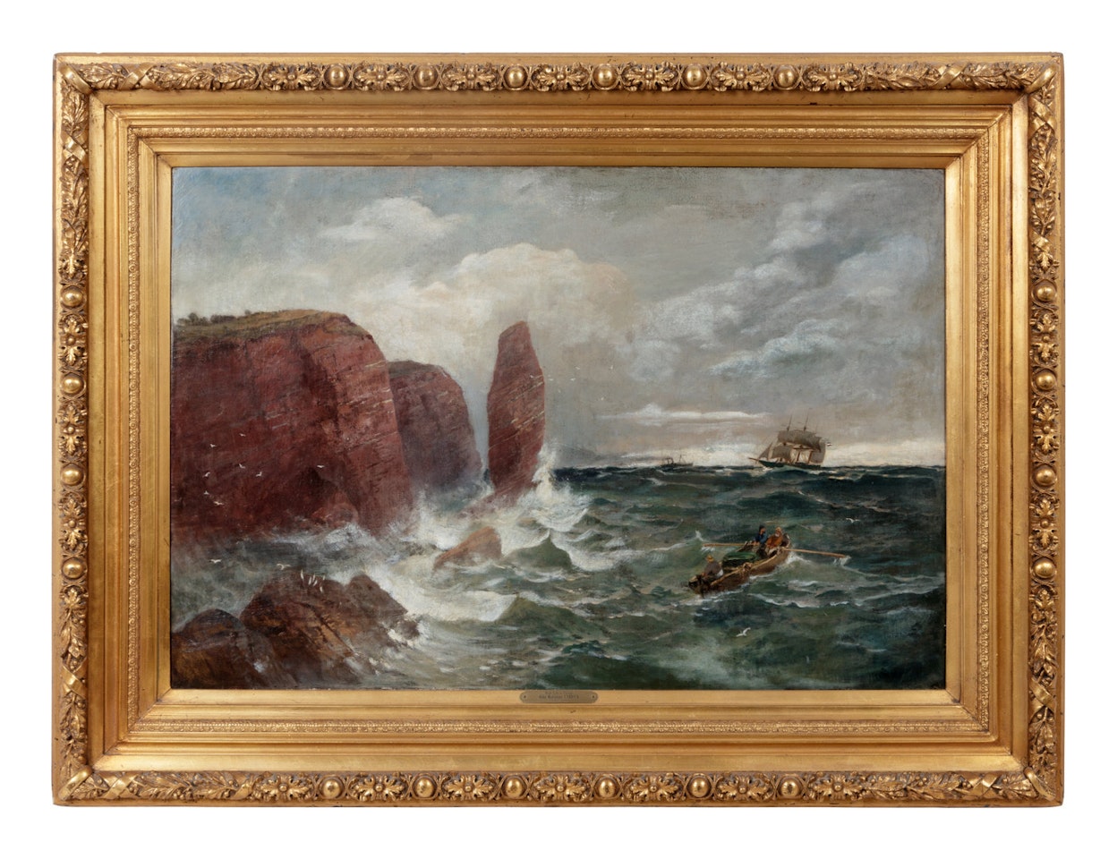 High Tide at Étretat by English School