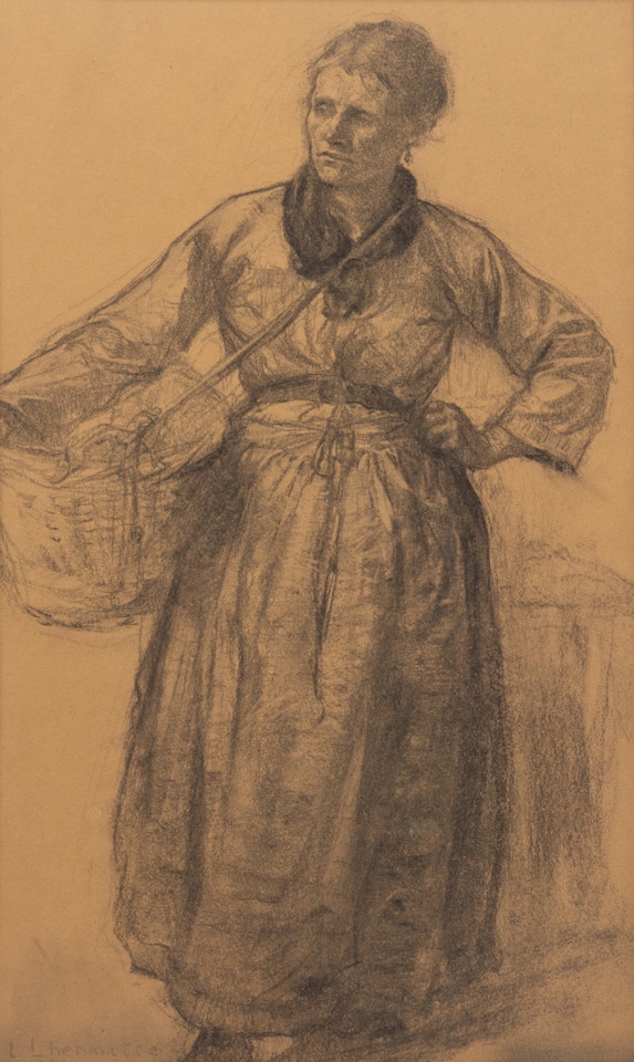 Femme au panier by Léon Augustin Lhermitte