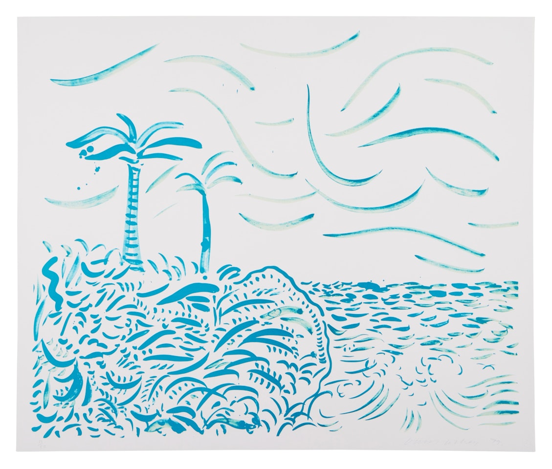 Green Bora Bora by David Hockney