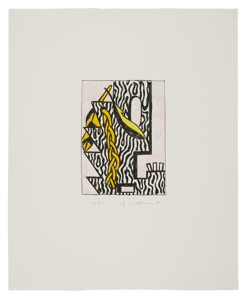 Head with Feathers and Braid by Roy Lichtenstein