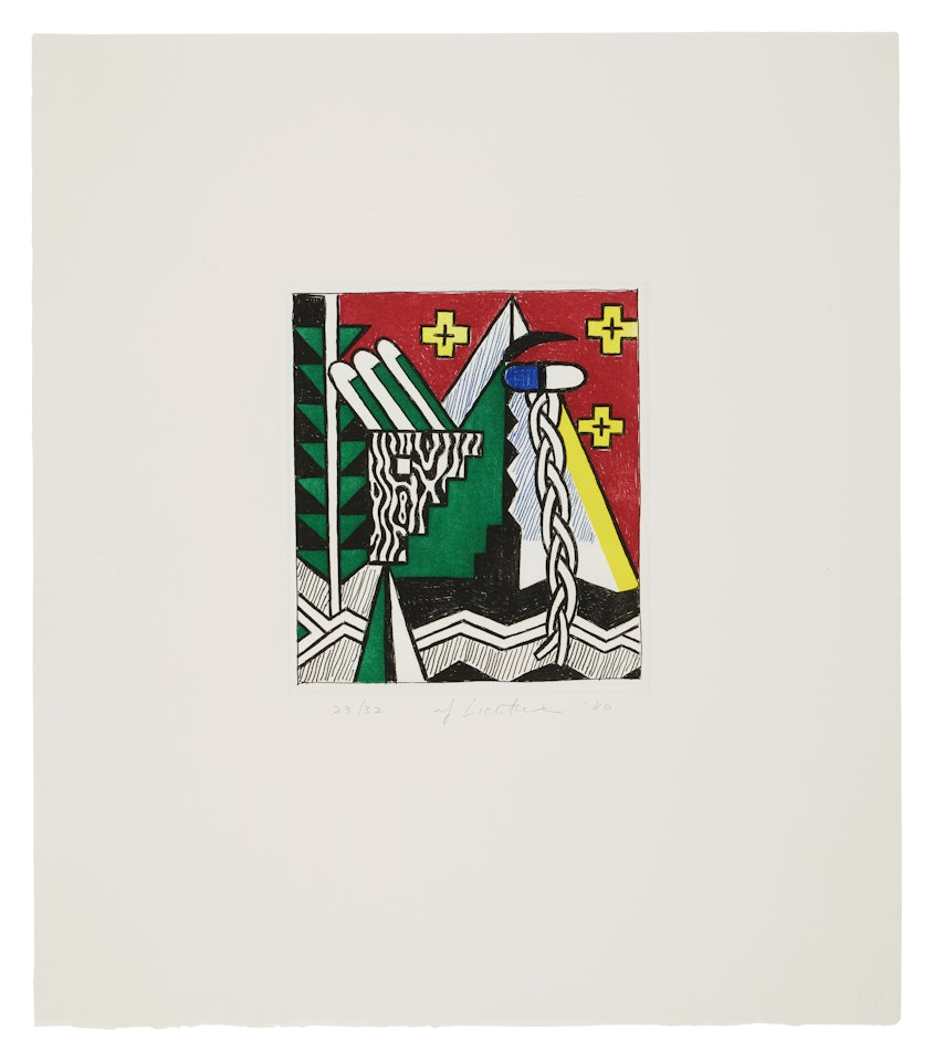 Two Figures with Teepee by Roy Lichtenstein