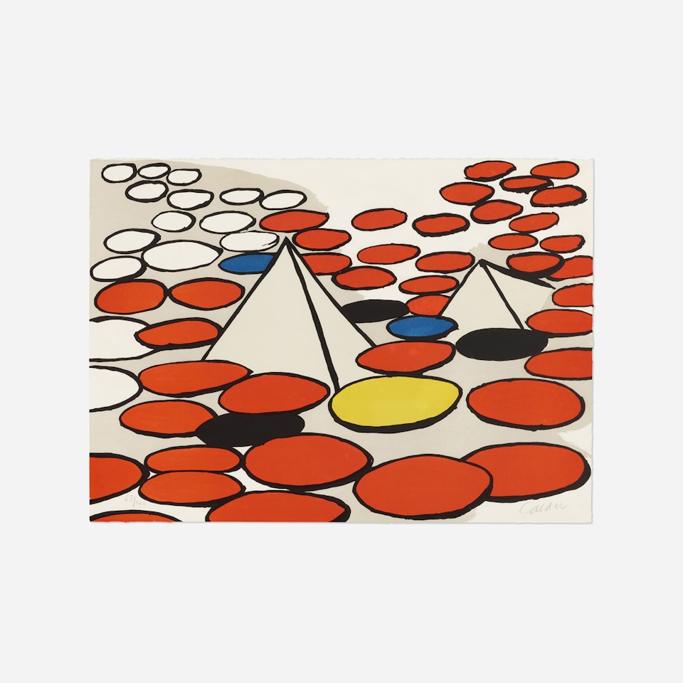 Untitled (Circles and Pyramids) by Alexander Calder