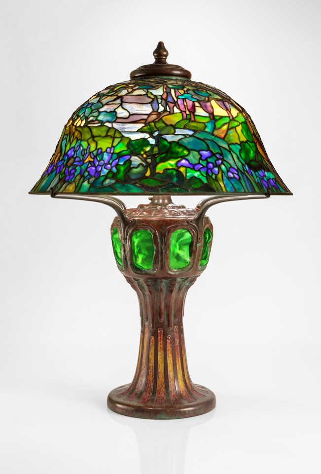 An Important and Rare "Landscape" Table Lamp by Tiffany Studios