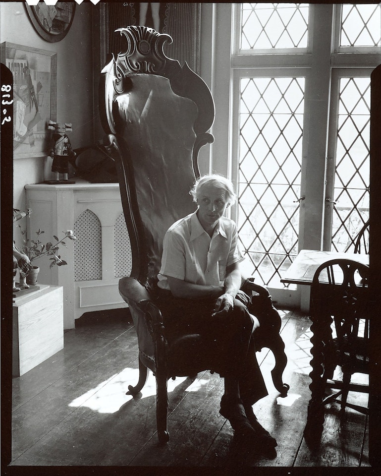 Max Ernst at the Guggenheim Triplex, New York, 18 January 1942 by Arnold Newman