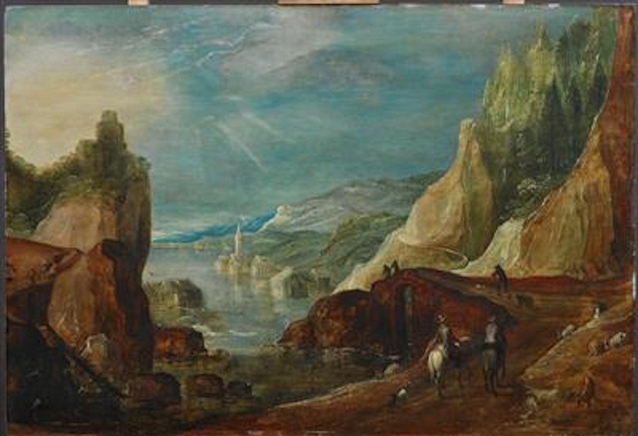 A mountainous landscape by Joos de Momper the Younger