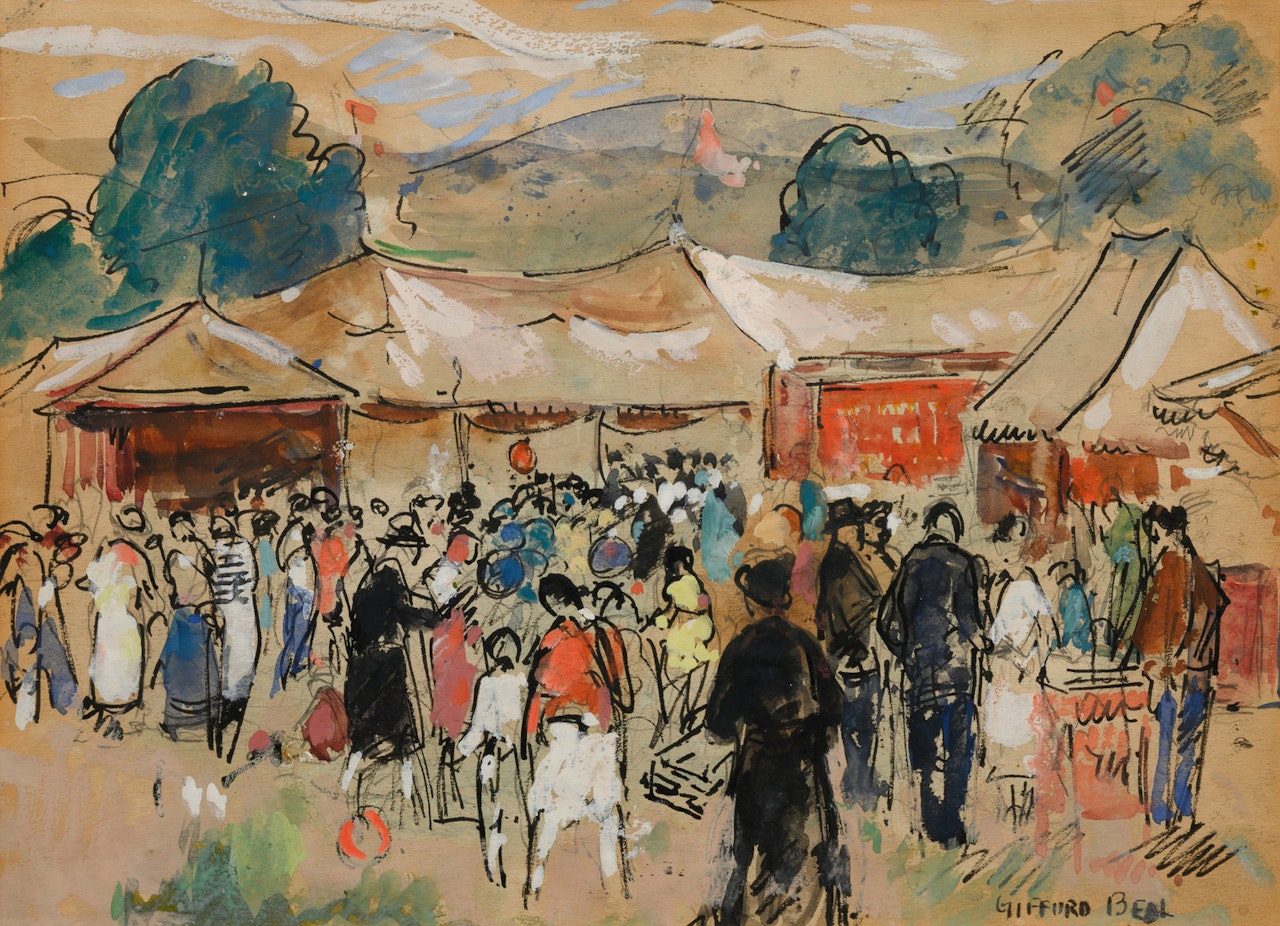Circus at Newburgh by Gifford Beal